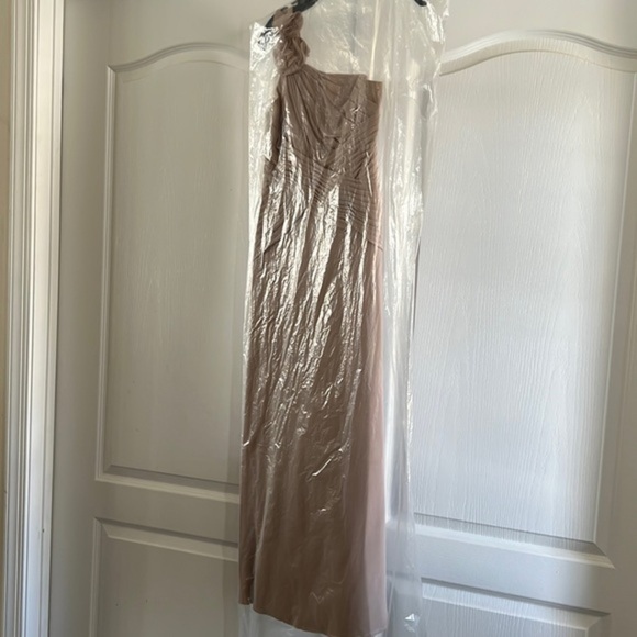 Floral Detailed One‎ Shoulder Chiffon Dress Size 0 - Picture 2 of 12